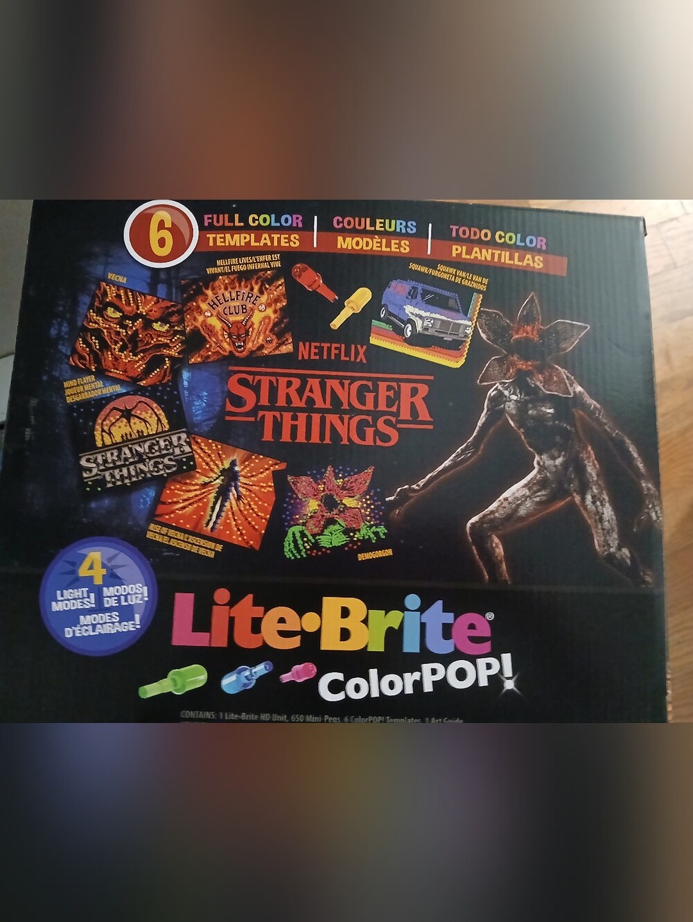Lite-Brite Color POP STRANGER THINGS NETFLIX Edition 650 Mini Pegs NEW Sealed